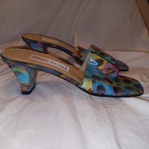Vintage 90s / Y2K holographic kitten heels RARE PATTERN